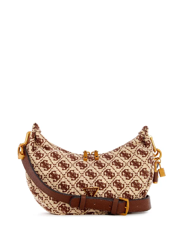 Money clips with magnetic closureBrown Logo Shemara Mini Hobo Satchel Bag