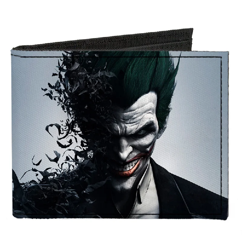 Money clips with built-in bottle openersCanvas Bi-Fold Wallet - Joker Face Bats + BATMAN ARKHAM ORIGINS