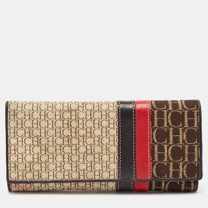 Money clips vs traditional walletsCh Carolina Herrera Multicolor Monogram Canvas And Leather Continental Wallet