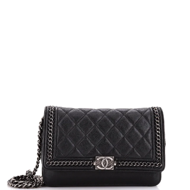 Money clips with built-in bottle openersChain Around Boy Wallet on Chain Quilted Aged Calfskin with Chain Detail