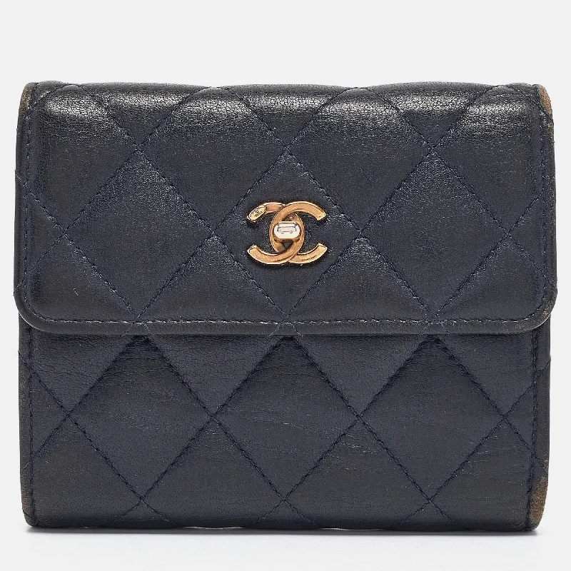 Eco-friendly money clips made from sustainable materialsChanel Navy Blue Quilted Leather Cc Trifold Wallet Eco-friendly money clips made from sustainable materialsChanel Navy Blue Quilted Leather Cc Trifold Wallet