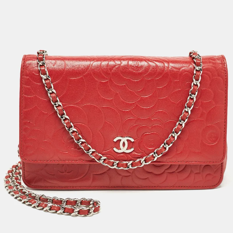 Custom money clips for corporate giftsChanel Red Leather Camellia Wallet On Chain