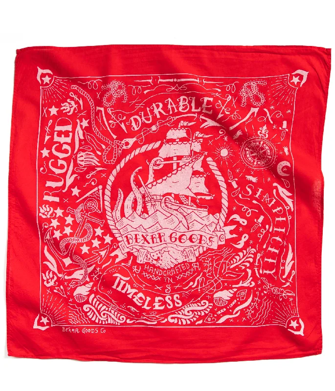 Money clips for women with sleek designsBandana // Lost at Sea // Red