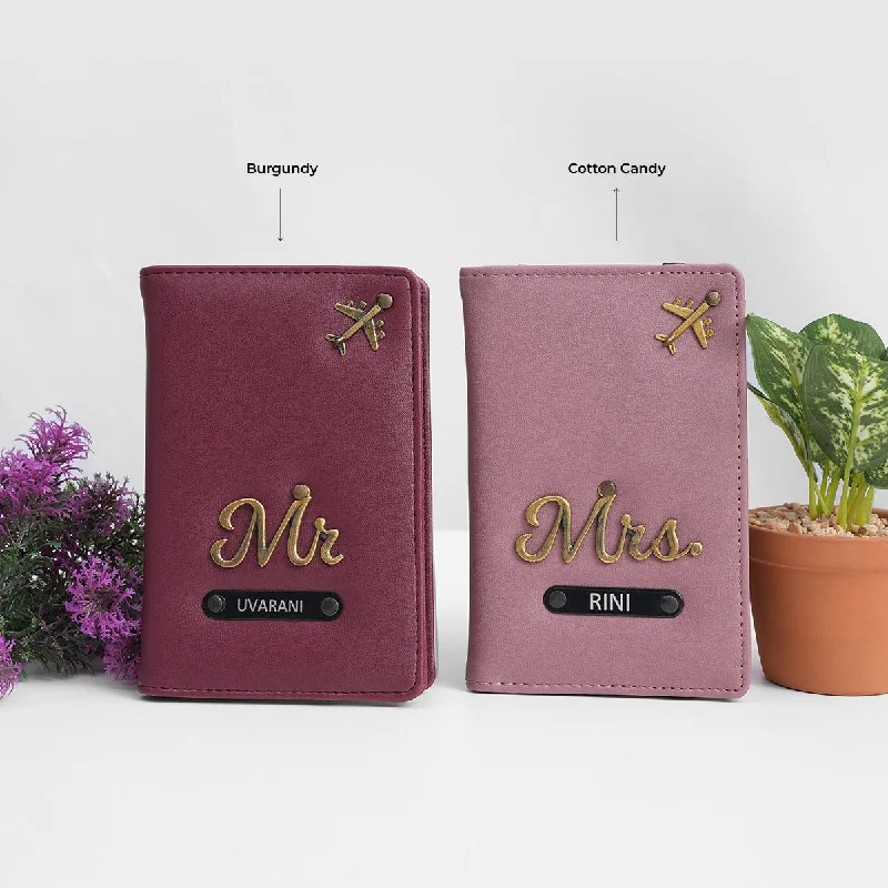 Money clips with magnetic closureCouple Passport Cover - Mr and Mrs