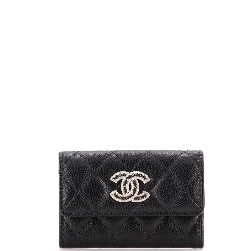 Personalized engraved money clips for menCrystal CC Flap Card Case Quilted Caviar