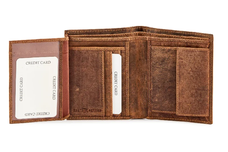 Best money clips for cash and cardsPaulo Distressed leather mens' wallet #GW706
