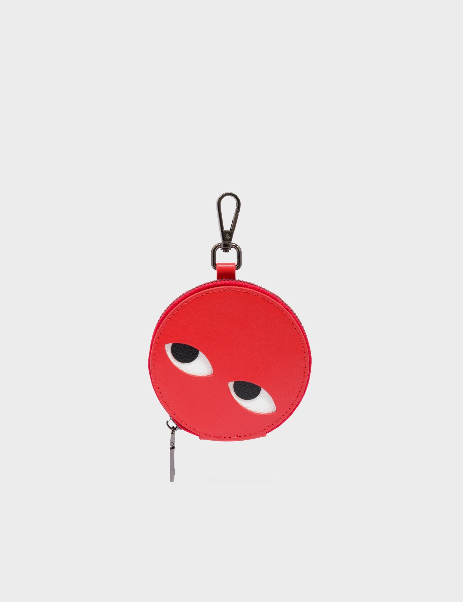 Slim money clips for minimalist walletsDottie - Red Leather Pouch Charm