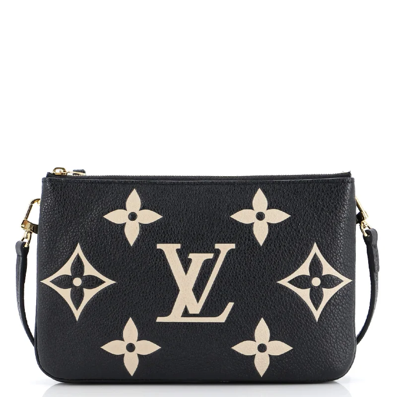 Money clips for women with sleek designsDouble Zip Pochette Bicolor Monogram Empreinte Giant
