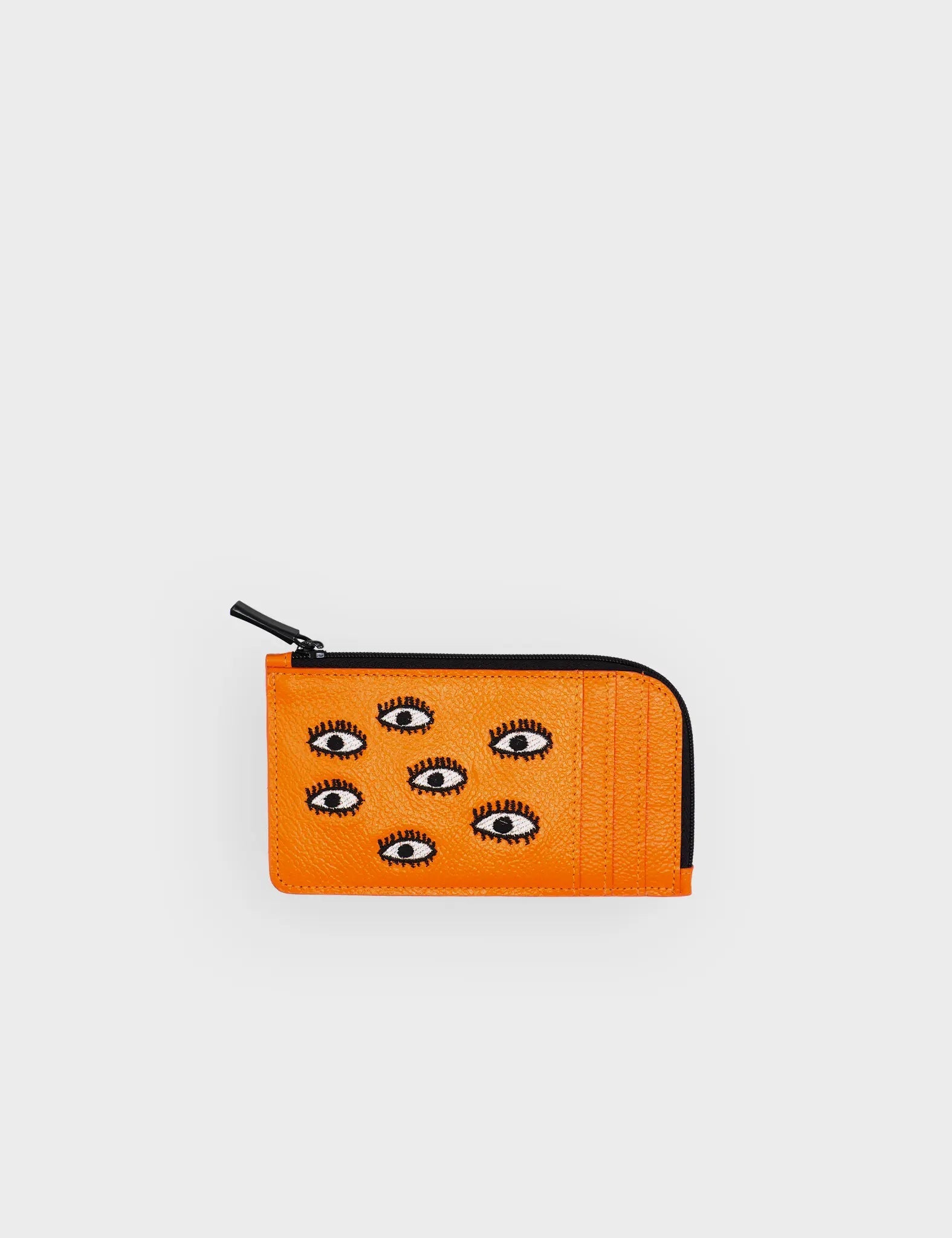 Money clips vs traditional walletsFausto Neon Orange Leather Zip-around Cardholder - All Over Eyes Embroidery Money clips vs traditional walletsFausto Neon Orange Leather Zip-around Cardholder - All Over Eyes Embroidery
