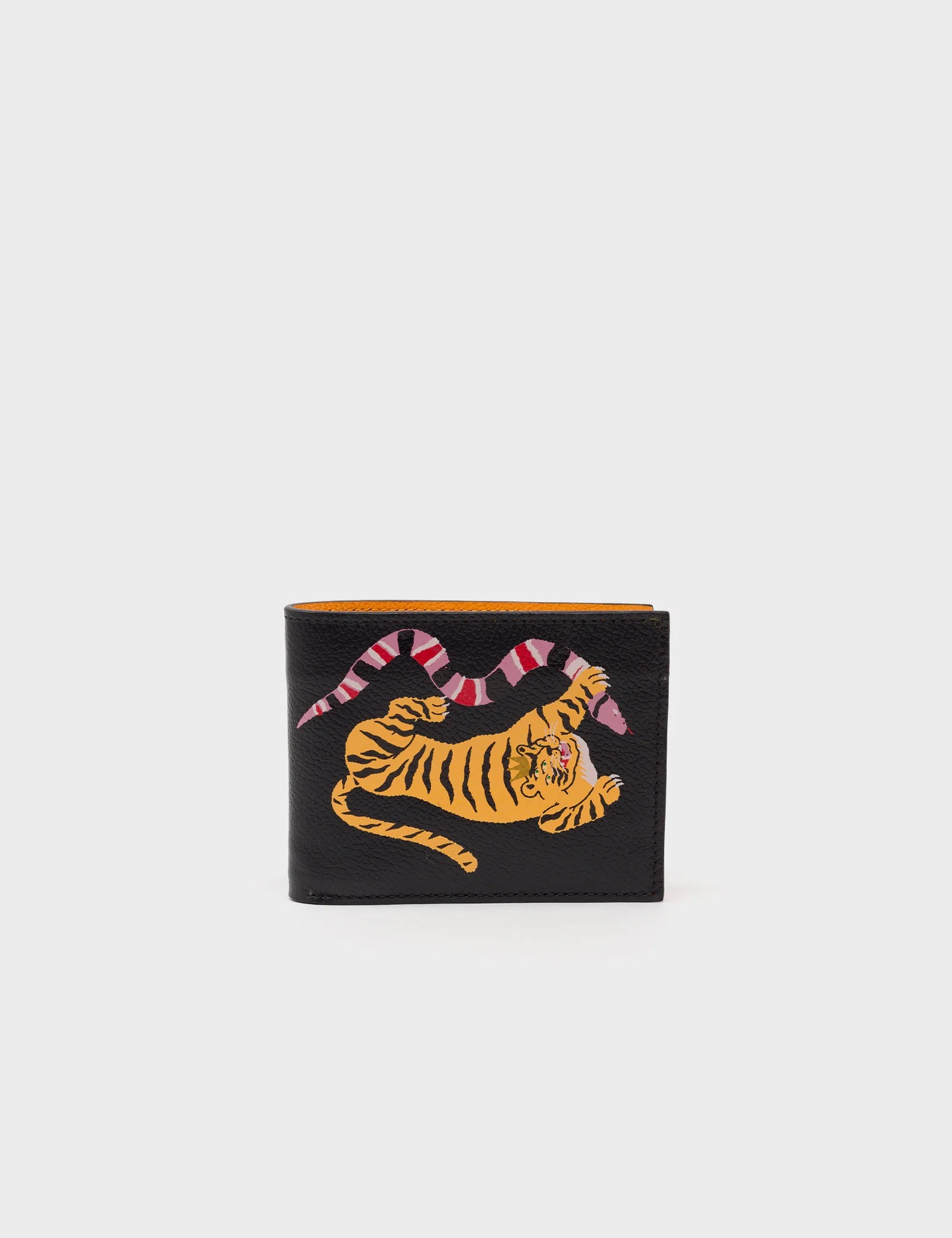 Money clips with built-in bottle openersFelicia Black Leather Bifold Wallet  - Tiger and Snake Print