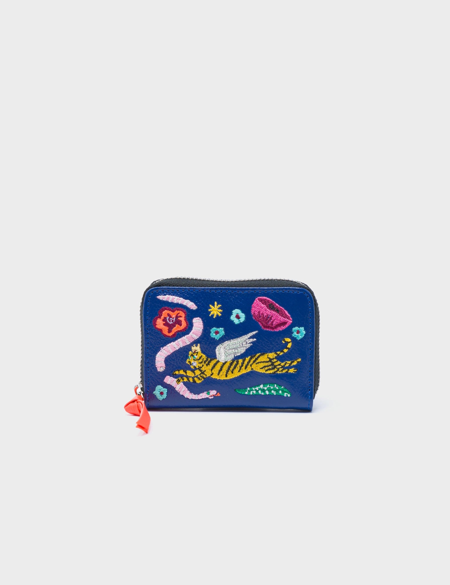 How to clean and maintain metal money clipsFrodo Royal Blue Leather Zip Around Wallet - Creatures of the Future Embroidery