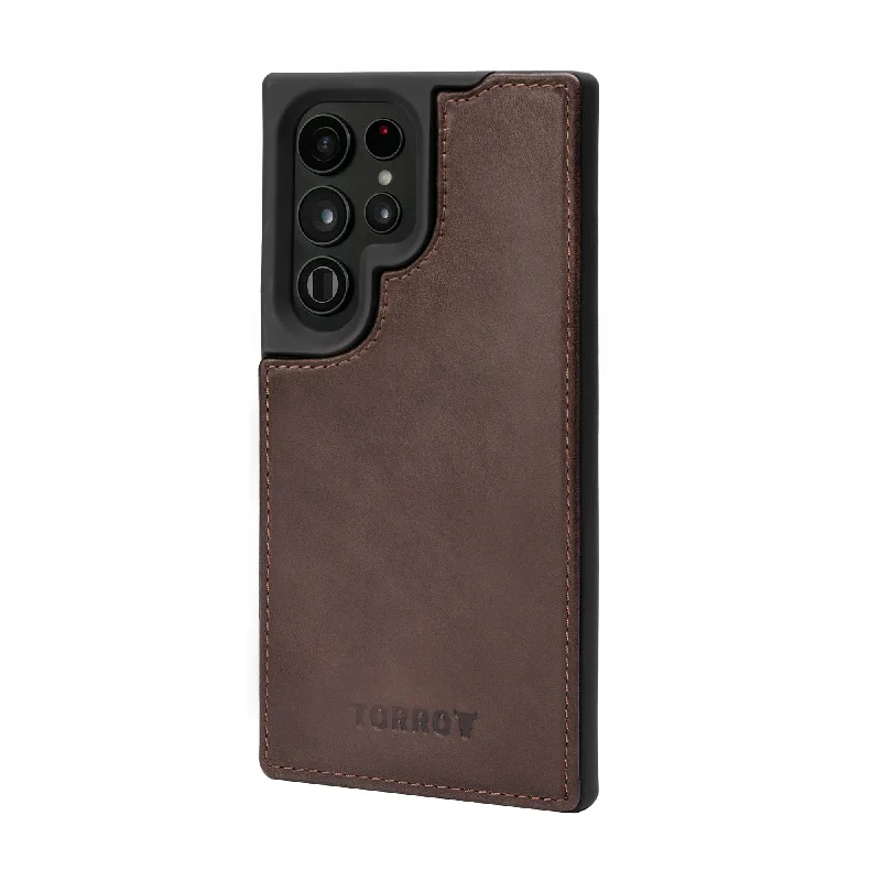 Luxury leather money clips with card slotsGalaxy S23 Ultra Leather Bumper Case