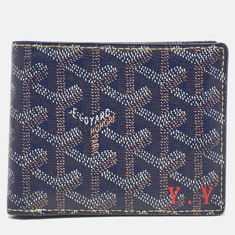 Best money clips for cash and cardsGoyard Blue Goyardine Coated Canvas Victoire Bifold Wallet