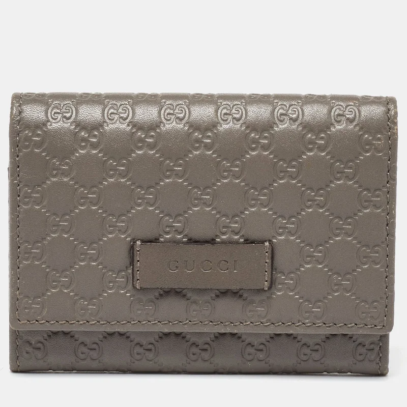 Money clips with RFID protectionGucci Grey Microguccissima Leather Card Case