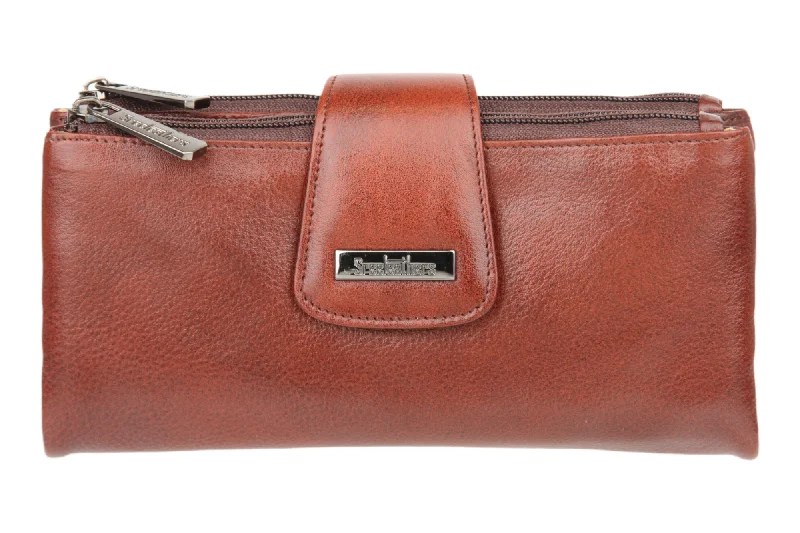 Custom money clips for corporate giftsLadies Premium leather clutch 54501 (BROWN)