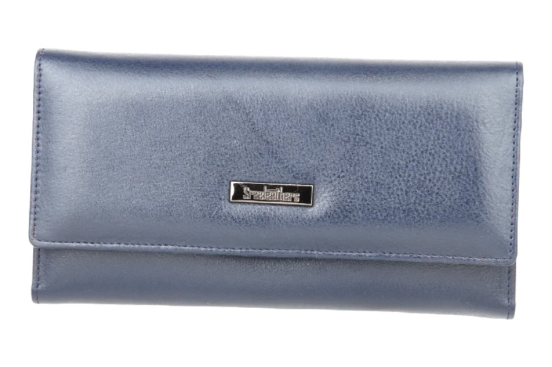 Money clips with built-in bottle openersLadies Premium leather clutch 54504 (BLUE)
