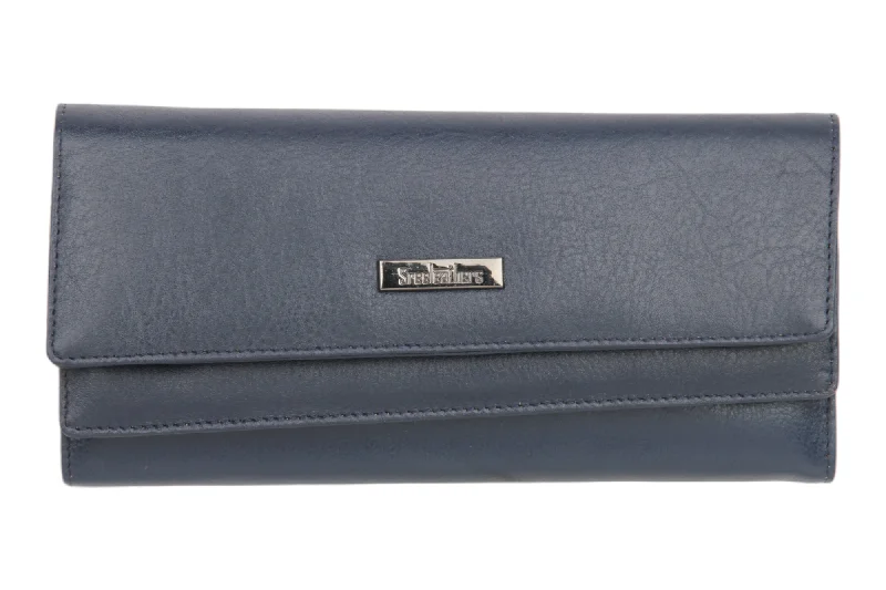 Stainless steel money clips for durabilityLADIES PREMIUM LEATHER CLUTCH 54506 (BLUE) Stainless steel money clips for durabilityLADIES PREMIUM LEATHER CLUTCH 54506 (BLUE)
