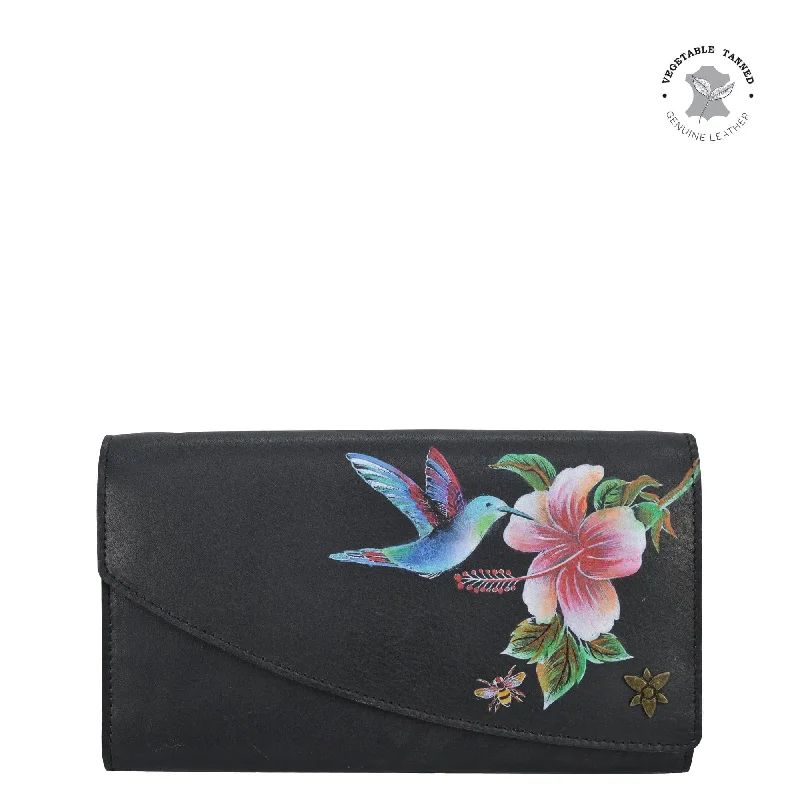 Luxury leather money clips with card slotsAccordion Flap Wallet - 1174