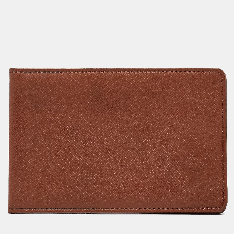 How to clean and maintain metal money clipsLouis Vuitton Brown Taiga Leather Id Card Holder