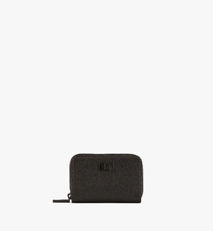 Eco-friendly money clips made from sustainable materialsMcm Tech Zip Around Wallet In Embossed Spanish Leather