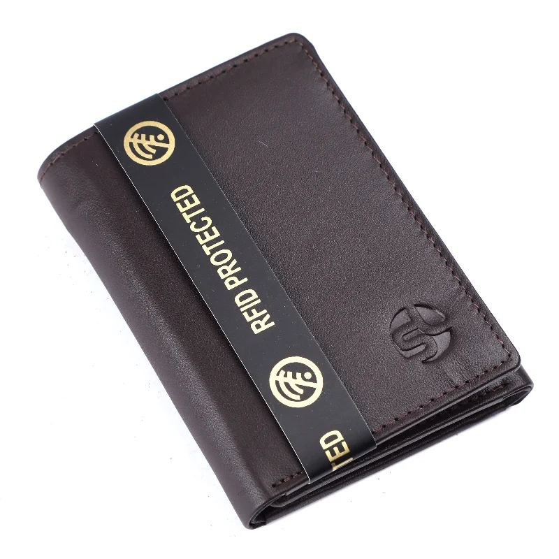Money clips with RFID protectionMENS LEATHER 3 FOLD  RFID WALLET  54103