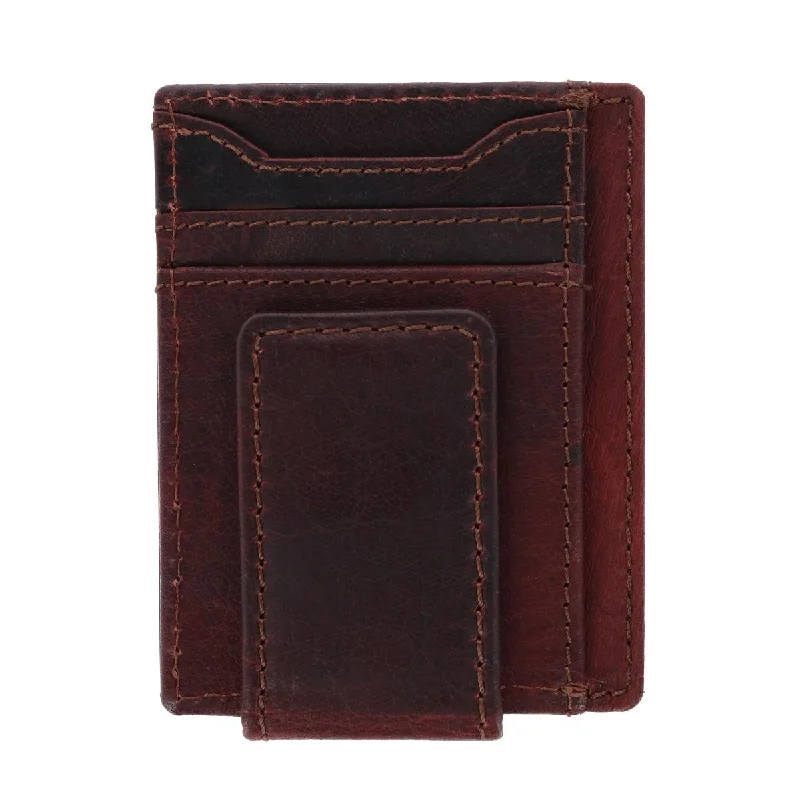 Lightweight money clips for travelMen's Leather Front Pocket Money Clip