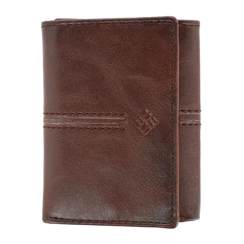 Elegant money clips for weddingsMen's RFID Protected Trifold Wallet with Double Row Stitching