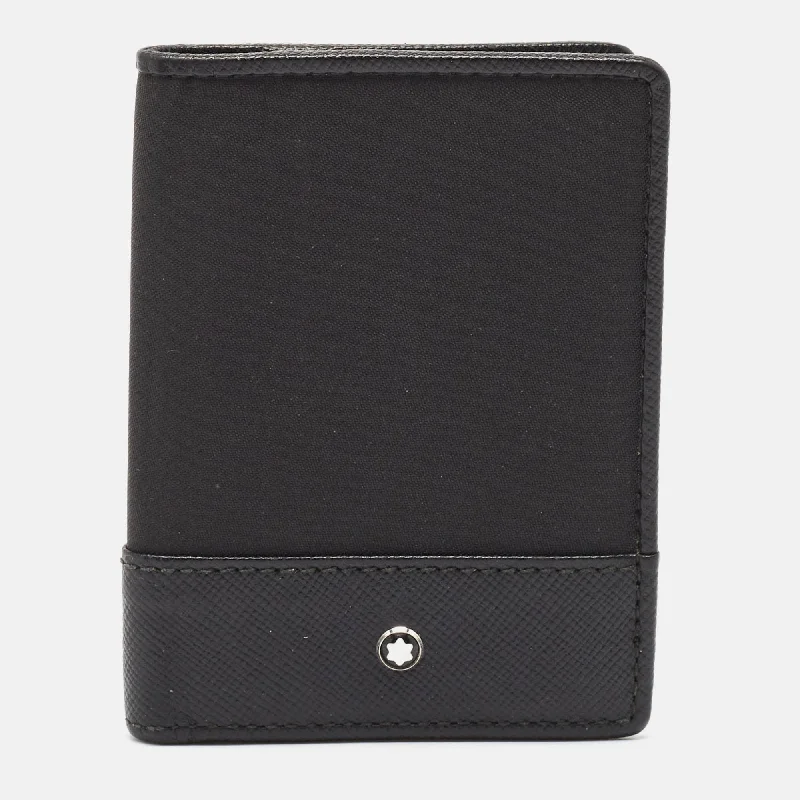 Luxury leather money clips with card slotsMontblanc Black Nylon And Leather Nightflight Business Card Holder Luxury leather money clips with card slotsMontblanc Black Nylon And Leather Nightflight Business Card Holder