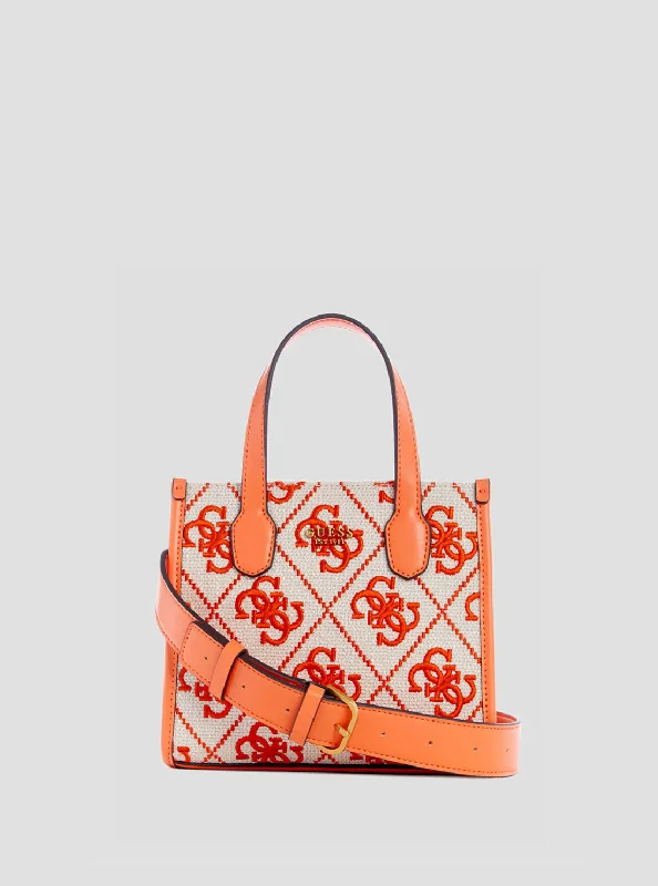 Stainless steel money clips for durabilityOrange Logo Silvana Mini Canvas Tote Bag