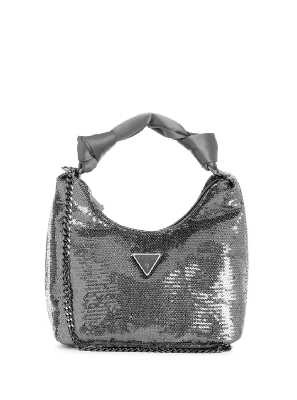 Vintage-style money clips for collectorsPewter Velina Sequin Hobo Bag