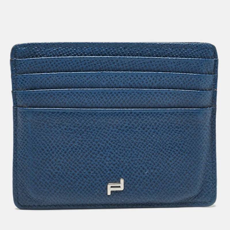 Money clips with magnetic closurePorsche Design Blue Leather Card Holder