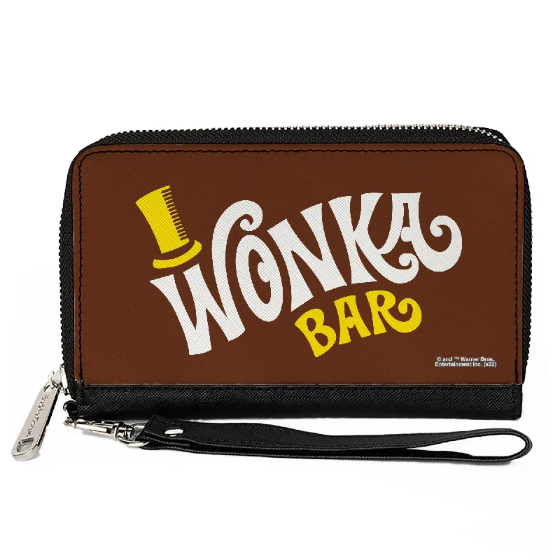 Best money clips for cash and cardsPU Zip Around Wallet Rectangle - Willy Wonka and the Chocolate Factory WONKA BAR Logo Brown Yellow White Best money clips for cash and cardsPU Zip Around Wallet Rectangle - Willy Wonka and the Chocolate Factory WONKA BAR Logo Brown Yellow White