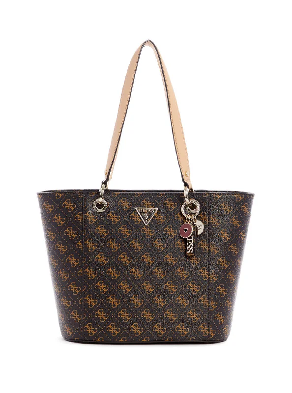 Best money clips for cash and cardsBrown Noelle Logo Small Elite Tote Bag