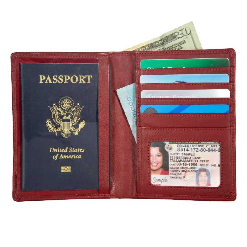 Vintage-style money clips for collectorsRFID Blocking Leather Passport Wallet