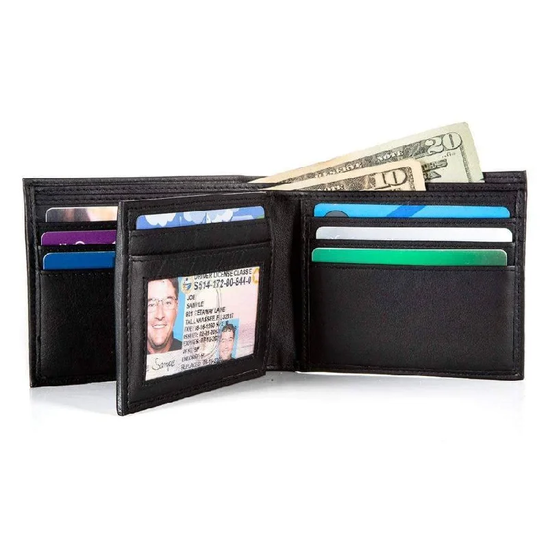 Money clips for holding large amounts of cashMens RFID Wallet -  10 Slot Bifold Wallet with ID Window