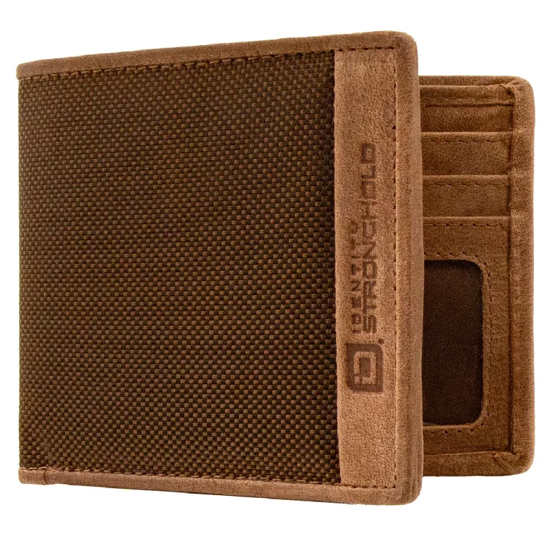 Top-rated money clips for everyday useMens RFID Wallet - Slim 7 Slot Bifold With ID in Leather and Nylon