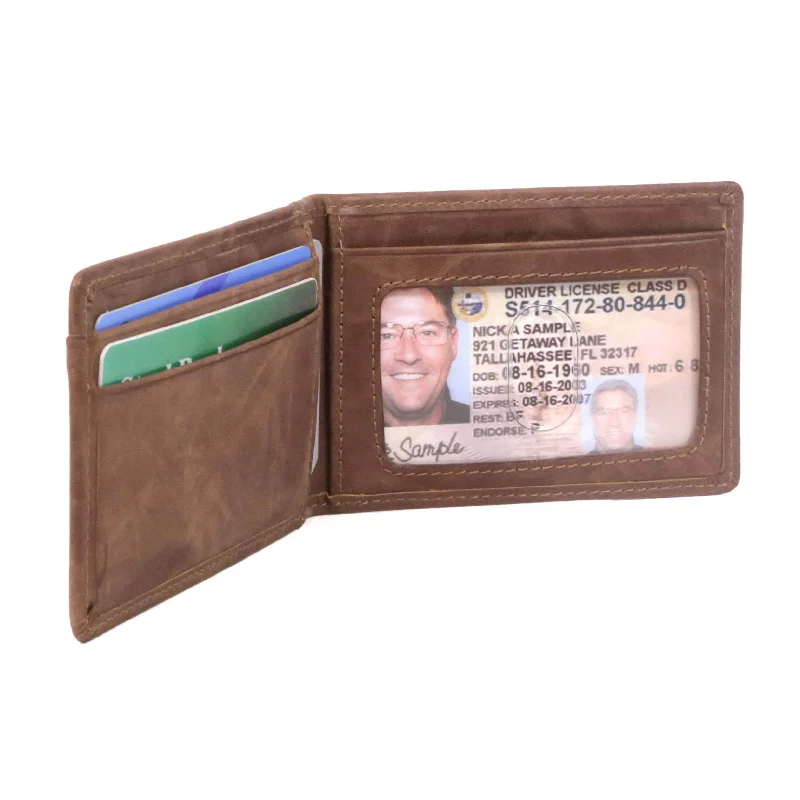 Eco-friendly money clips made from sustainable materialsMens RFID Wallet - Western Front Pocket Card Wallet