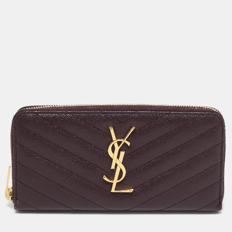 Vintage-style money clips for collectorsSaint Laurent Burgundy Matelassé Leather Cassandre Zip Continental Wallet Vintage-style money clips for collectorsSaint Laurent Burgundy Matelassé Leather Cassandre Zip Continental Wallet
