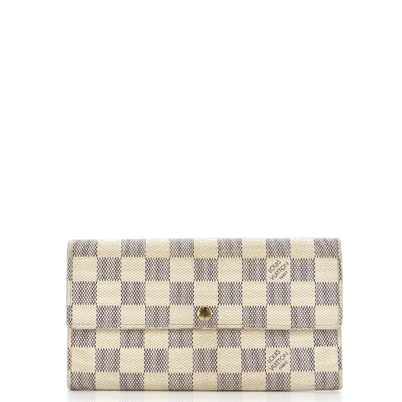 Stainless steel money clips for durabilitySarah Wallet Damier