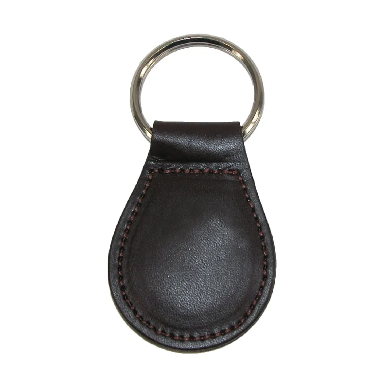 Money clips for women with sleek designsSmooth Leather Tear Drop Key Fob Keychain