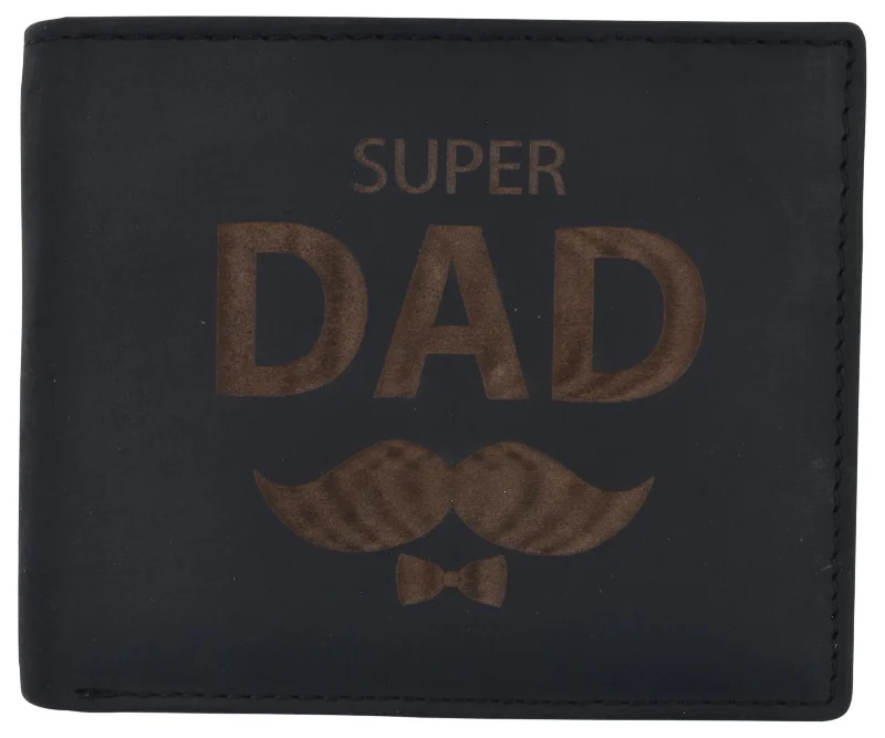 Money clips for women with sleek designsSuper Dad Mens RFID Blocking Leather Bifold Wallet Father's Day gift /53HTC Super Dad