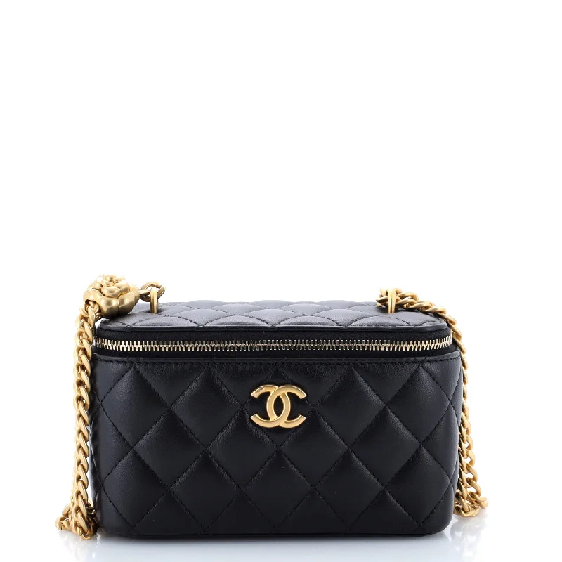 Top-rated money clips for everyday useSweet Camellia Vanity Case with Chain Quilted Lambskin Small