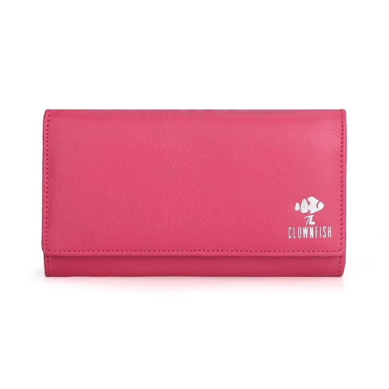 Best money clips for cash and cardsTHE CLOWNFISH Elsa Collection Genuine Leather Tri-Fold Womens Wallet Clutch Ladies Purse with Multiple Card Slots & ID Card Windows (Dark Pink) Best money clips for cash and cardsTHE CLOWNFISH Elsa Collection Genuine Leather Tri-Fold Womens Wallet Clutch Ladies Purse with Multiple Card Slots & ID Card Windows (Dark Pink)