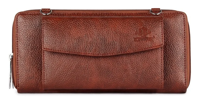 How to choose the right money clipTHE CLOWNFISH Faux Leather Women's Wallet with Multiple Card Slots & Front Mobile Pocket (Rust)