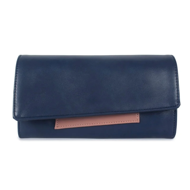 Luxury leather money clips with card slotsTHE CLOWNFISH Gracy Collection Womens Wallet Clutch Ladies Purse with multiple card slots (Navy Blue) Luxury leather money clips with card slotsTHE CLOWNFISH Gracy Collection Womens Wallet Clutch Ladies Purse with multiple card slots (Navy Blue)