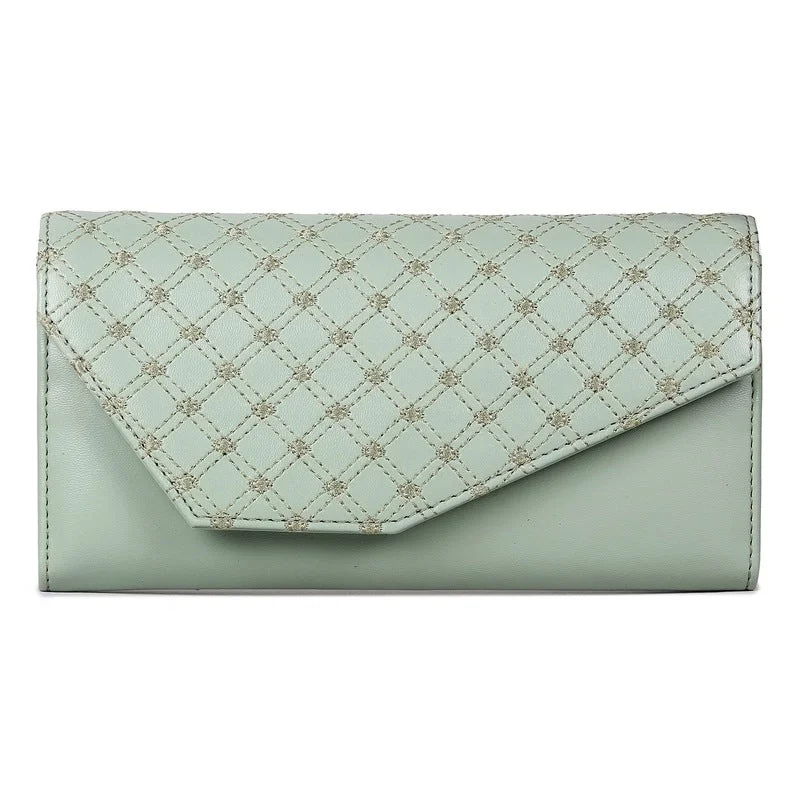 Money clips for women with sleek designsTHE CLOWNFISH Helena Collection Womens Wallet Clutch Ladies Purse with Embroidery On Flap (Pistachio Green) Money clips for women with sleek designsTHE CLOWNFISH Helena Collection Womens Wallet Clutch Ladies Purse with Embroidery On Flap (Pistachio Green)