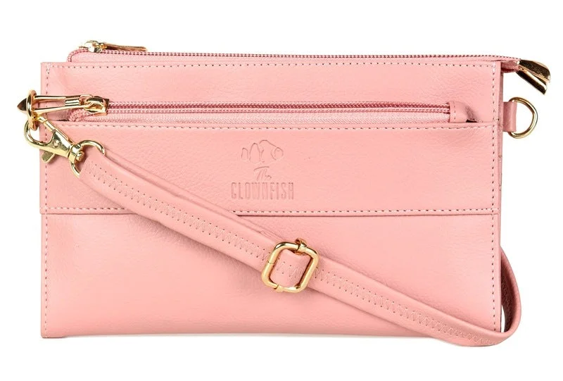 Lightweight money clips for travelTHE CLOWNFISH Priscilla Collection Womens Wallet Clutch Sling Bag Ladies Purse with Multiple Card holders (Pink) Lightweight money clips for travelTHE CLOWNFISH Priscilla Collection Womens Wallet Clutch Sling Bag Ladies Purse with Multiple Card holders (Pink)