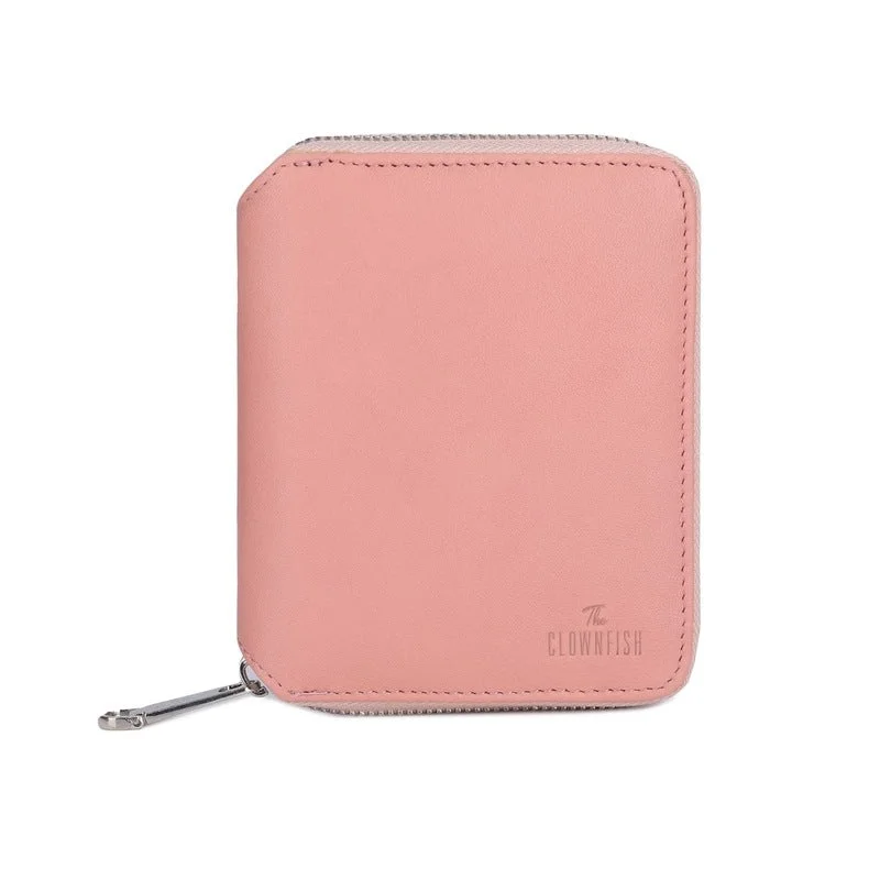 Money clips for women with sleek designsTHE CLOWNFISH Zia Genuine Leather Bi-Fold Zip Around Wallet for Women with Multiple Card Slots & Coin Pocket (Pink) Money clips for women with sleek designsTHE CLOWNFISH Zia Genuine Leather Bi-Fold Zip Around Wallet for Women with Multiple Card Slots & Coin Pocket (Pink)