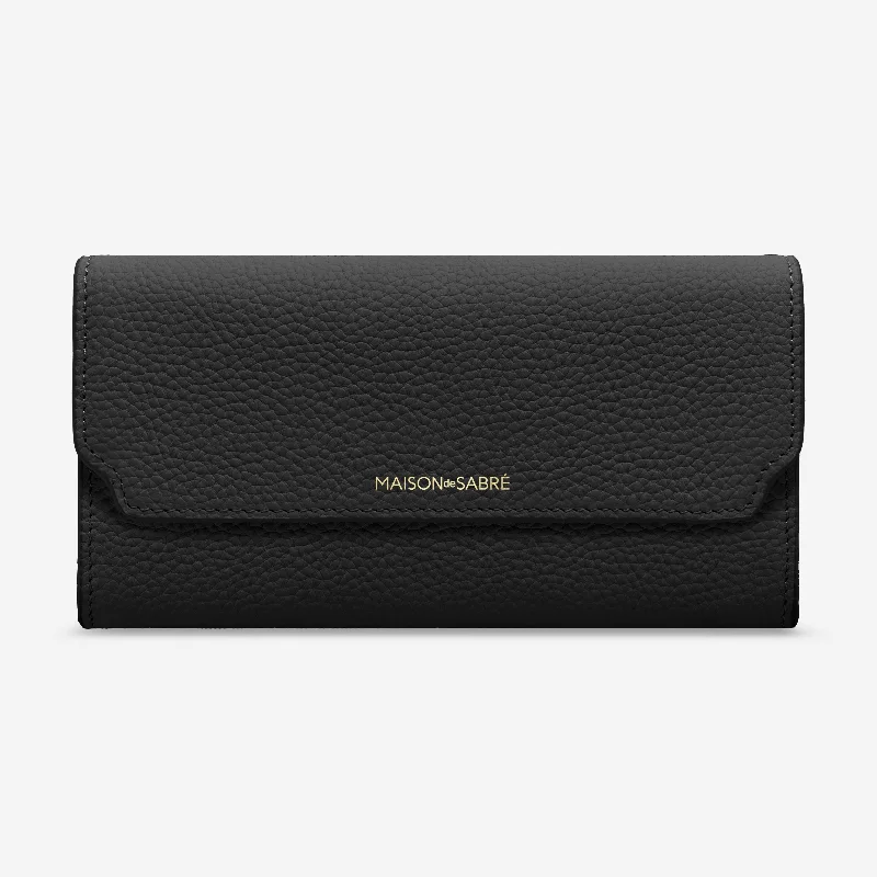Money clips with magnetic closureThe Long Flap Wallet - Pomegranate Caviar