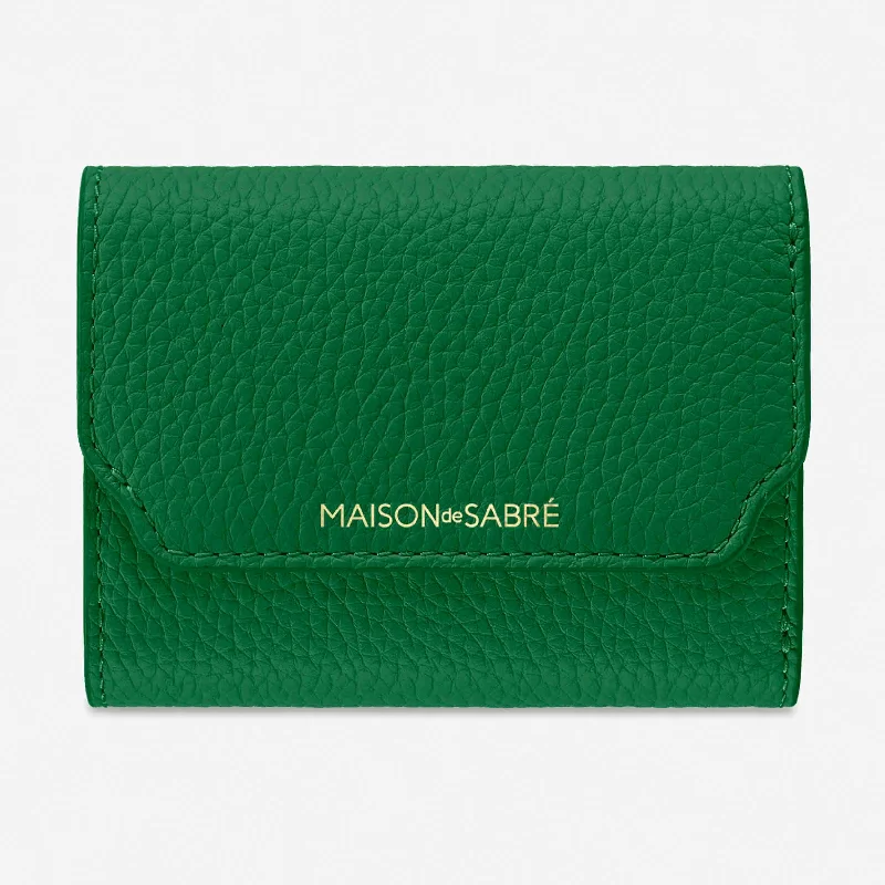 Personalized engraved money clips for menThe Trifold Wallet - Emerald Lily